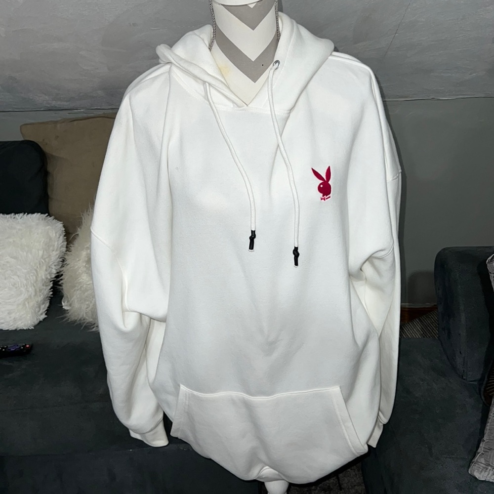 Missguided Playboy Oversized Hoodie Dress